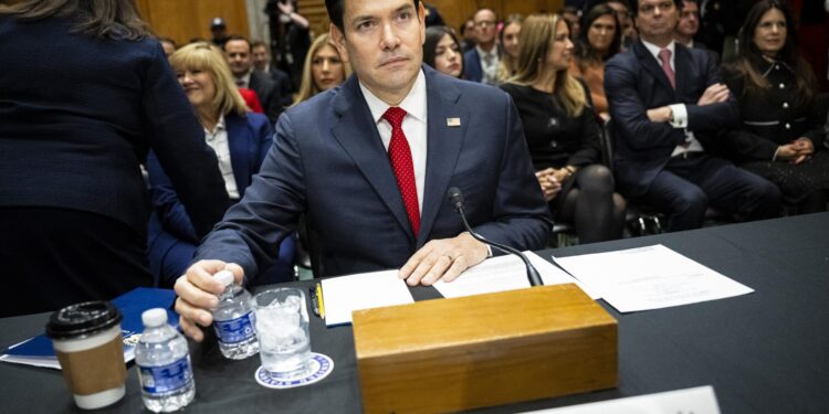 Washington (United States), 15/01/2025.- Republican Senator from Florida Marco Rubio, President-elect Donald Trump's nominee for Secretary of State, arrives before a Senate Foreign Relations Committee confirmation hearing, at the US Capitol in Washington, DC, USA, 15 January 2025. Senator Rubio is expected to be confirmed to Secretary of State on a bipartisan vote, and will likely be one of the first Cabinet nominees confirmed by Senate Republicans for the incoming Trump Administration. EFE/EPA/GRAEME SLOAN